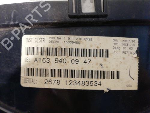 Instrument cluster MERCEDES-BENZ M-CLASS (W163) ML 270 CDI (163.113) | BP25915682C47 