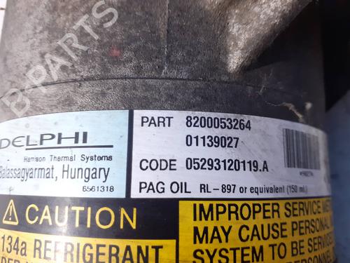 AC compressor RENAULT MEGANE II Estate (KM0/1_) 1.9 dCi (KMRG, KM1G, KM0G, KM2C) | BP26538898M34