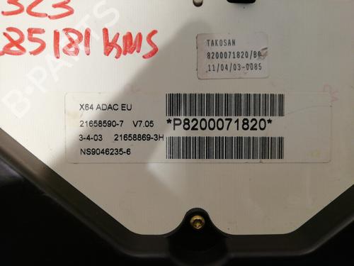 Instrument cluster RENAULT MEGANE II (BM0/1_, CM0/1_) 1.9 dCi (BM0G, CM0G) | BP25988569C47 