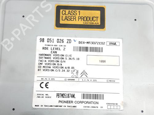 Radio PEUGEOT 208 I (CA_, CC_) 1.6 HDi / BlueHDi 75 | BP31752221E6