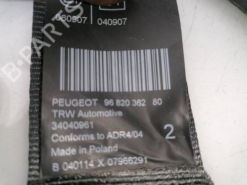 Rear right seatbelt PEUGEOT 3008 I MPV (0U_) 1.6 HDi | BP23381802I28 