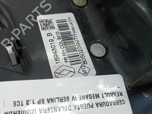 Venstre foran lås RENAULT MEGANE IV Hatchback (B9A/M/N_) 1.3 TCe 160 (B9NC) (159 hp) 23350067