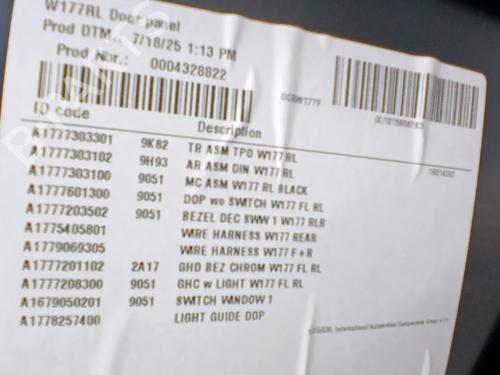 Rear left panel MERCEDES-BENZ A-CLASS Saloon (V177) A 180 (177.184) | BP37289244C60 - Image 2