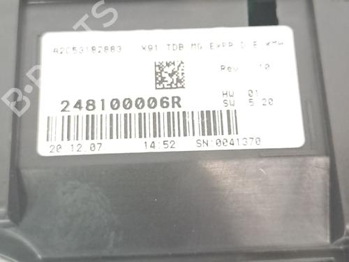 Instrument cluster RENAULT LAGUNA III (BT0/1) 1.5 dCi (BT00, BT0A, BT0T, BT1J) | BP27557389C47 
