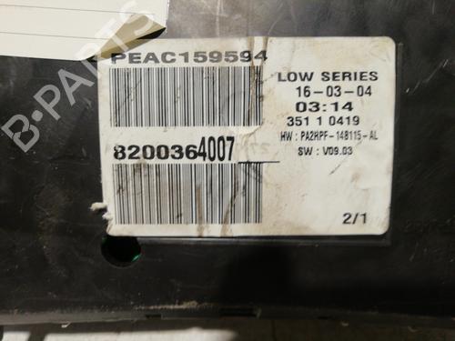Used Instrument cluster RENAULT MEGANE I Classic (LA0/1_) 1.6 e (LA0F, LA0S) (90 hp) 25708078