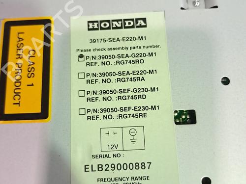 Radio HONDA ACCORD VII (CL, CN) 2.4 (CL9) | BP27714926E6 
