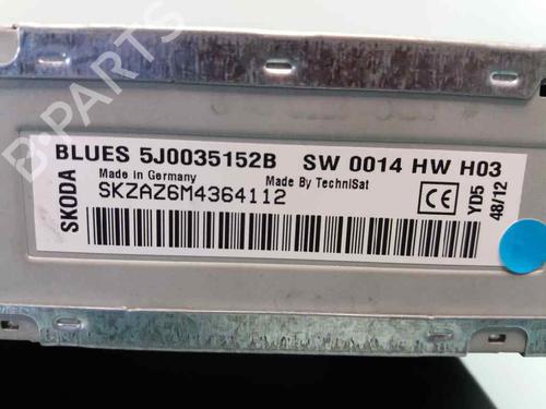 Radio SKODA RAPID (NH3, NK3, NK6) 1.6 TDI | BP23385430E6 