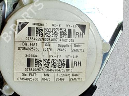 Used Rear right seatbelt FIAT 500 (312_) 1.2 (312AXA1A) (69 hp) 29558852