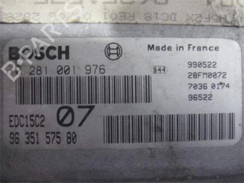 Used Engine control unit (ECU) PEUGEOT 306 (7B, N3, N5) 2.0 HDI 90 (90 hp) 25465775