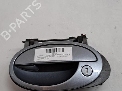 Used Front left exterior door handle OPEL CORSA C (X01) 1.3 CDTI (F08, F68) (70 hp) 25737240