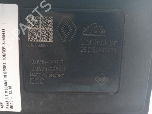 ABS Bremseaggregat RENAULT MEGANE IV Hatchback (B9A/M/N_) 1.5 dCi 110 (B9A3) | BP25456921M43 