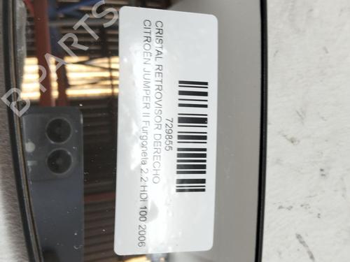 Used Right mirror glass CITROËN JUMPER II Van 2.2 BlueHDi 140 (140 hp) 29499639