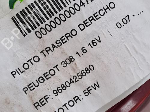 Right taillight PEUGEOT 308 I (4A_, 4C_) 1.6 HDi | BP27336215C35 