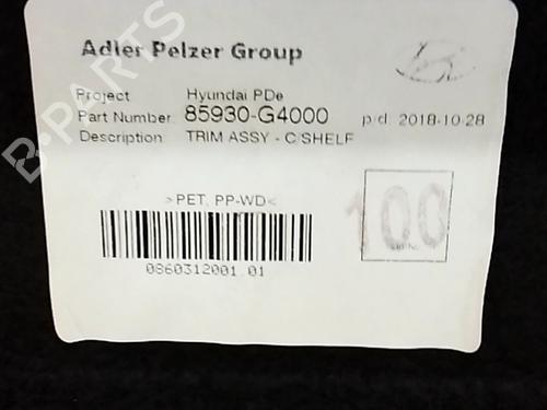 Hattehylde HYUNDAI i30 (PDE, PD, PDEN) 1.0 T-GDI | BP36015549C85 - Image 4