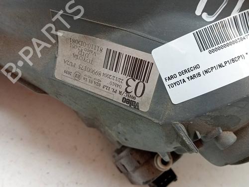 Højre forlygte TOYOTA YARIS (_P1_) 1.0 (SCP10_, SCP10R) | BP23349021C29 