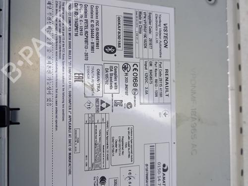 Auto-radio Auto-radio RENAULT TRAFIC III Van (FG_) 1.6 dCi 90 (FGME) (90 hp) 36479039 36479039