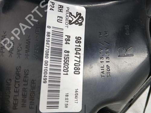 Right taillight PEUGEOT 3008 II SUV (MC_, MR_, MJ_, M4_) 1.2 THP/ PureTech 130 (MRHNSM, MRHNSU, MRHNSJ, MRHNYW,... | BP29491957C35 