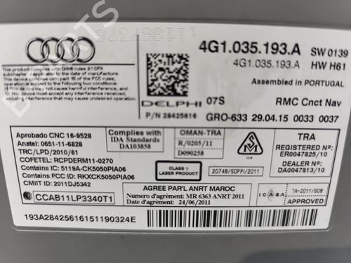 Used Radio Radio AUDI A6 Allroad C7 (4GH, 4GJ) 3.0 TDI quattro (218 hp) 29286016 29286016