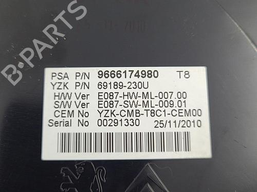 Used Instrument cluster PEUGEOT 3008 I MPV (0U_) 1.6 HDi (112 hp) 22821981