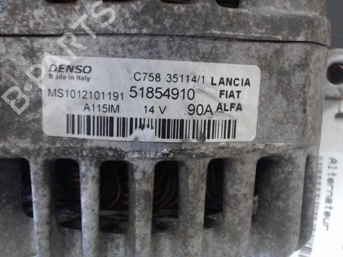 Used Alternator Alternator FIAT DOBLO Cargo (263_) 1.3 D Multijet (90 hp) 22814776 22814776