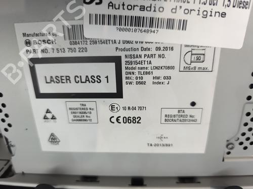 Radio NISSAN QASHQAI II (J11, J11_) 1.5 dCi | BP26957337E6