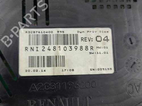Instrument cluster RENAULT MEGANE III Hatchback (BZ0/1_, B3_) 1.6 dCi (BZ00, BZ12, BZ13) | BP22821542C47 