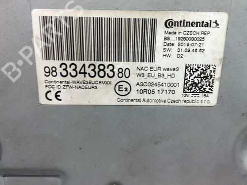 Radio DS DS 3 / DS 3 CROSSBACK (UR_, UC_, UJ_) 1.5 BlueHDi 100 (UCYHYJ) | BP29438786E6 