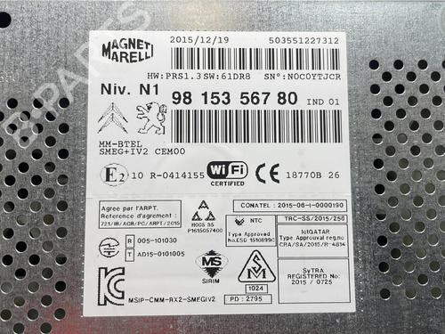 Used Radio Radio DS DS 4 / DS 4 CROSSBACK (NX_) 1.2 THP 130 (NXHNYM) (130 hp) 28499432 28499432