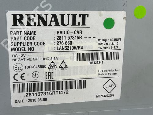 Used Display monitor Display monitor RENAULT CLIO IV (BH_) 0.9 TCe 90 (BHNF, BHMA, BHMH, BHJK, BHJR) (90 hp) 38721417 38721417