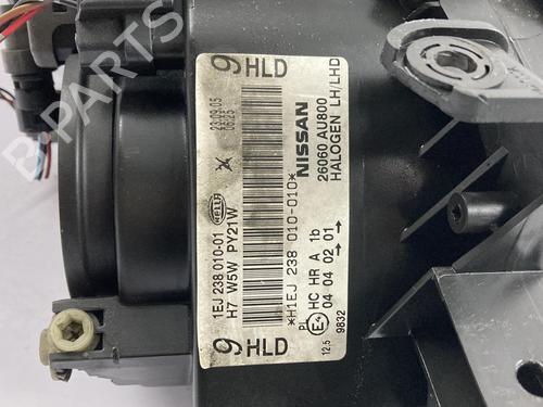 Used Left headlight NISSAN PRIMERA Hatchback (P12) 1.9 dCi (120 hp) 22818401