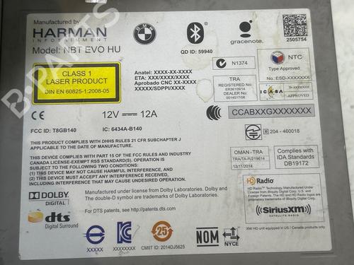 Used Radio Radio BMW 4 Coupe (F32, F82) 430 d (258 hp) 40532949 40532949