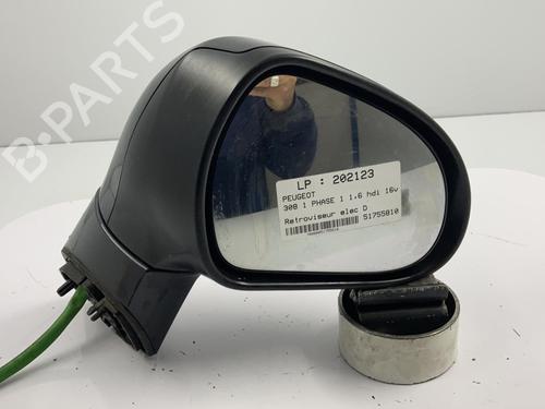 Right mirror PEUGEOT 308 I (4A_, 4C_) 1.6 HDi | BP22816678C27 