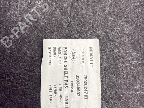 Used Rear parcel shelf Rear parcel shelf RENAULT TWINGO III (BCM_, BCA_) 0.9 TCe 95 (92 hp) 33624007 33624007