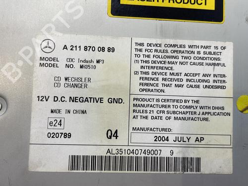 Radio MERCEDES-BENZ E-CLASS (W211) E 270 CDI (211.016) | BP31581639E6 - Image 4