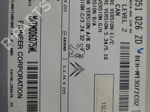 Radio PEUGEOT 208 I (CA_, CC_) 1.4 HDi | BP22823596E6 