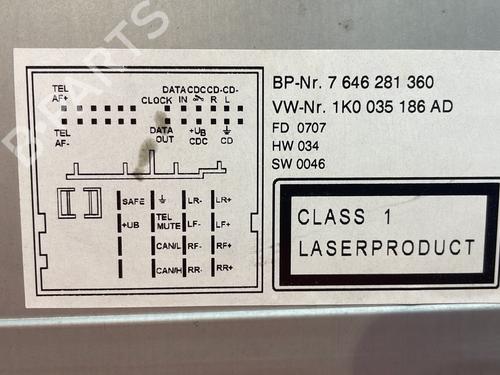 Used Radio Radio VW TOURAN (1T1, 1T2) 1.9 TDI (105 hp) 28709621 28709621