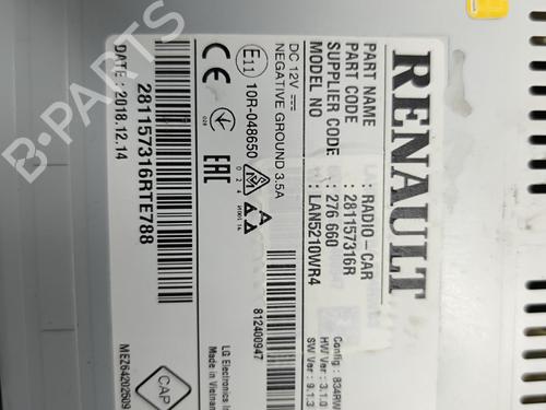 Display monitor RENAULT CLIO IV (BH_) 1.5 dCi 75 | BP30744982C48