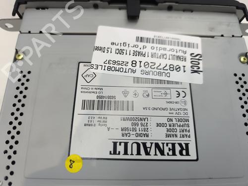 Used Radio Radio RENAULT CAPTUR I (J5_, H5_) 1.5 dCi 90 (J5N4, J5M5, J5MW, J5M6, J5AL, J5AJ) (90 hp) 27371003 27371003