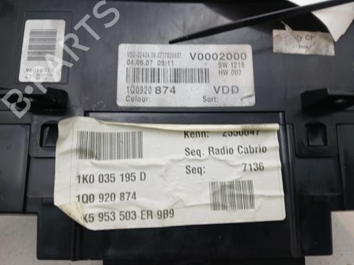 Instrument cluster VW EOS (1F7, 1F8) 2.0 FSI | BP29960033C47