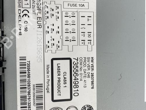 Radio FIAT PUNTO EVO (199_) 1.3 D Multijet (199AXC1A, 199BXC1A, 199AXT1A, 199BXT1A) | BP29375482E6 