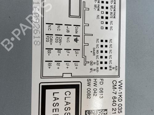radio-vw-golf-vi-variant-aj5-2009-2010-2011-2012-2013-2014-30752502 main image