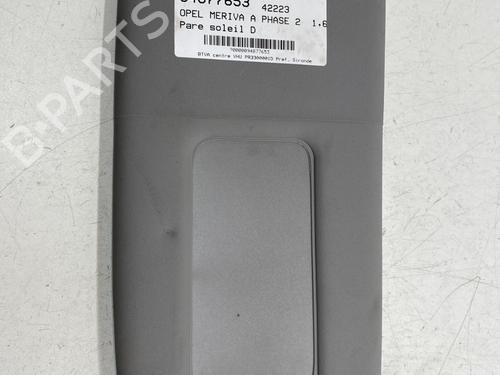 Used Right sun visor OPEL MERIVA A MPV (X03) 1.6 (E75) (105 hp) 22860038