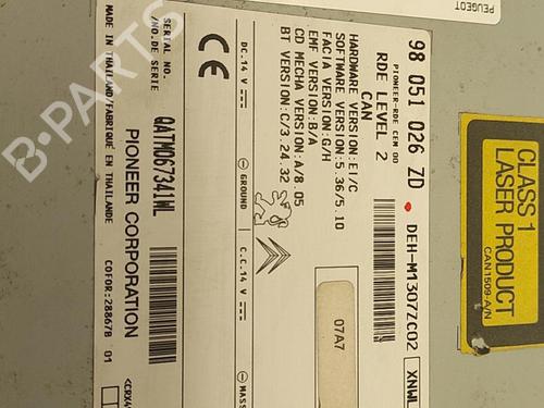 Radio PEUGEOT 208 I (CA_, CC_) 1.6 BlueHDi 100 | BP22854895E6 