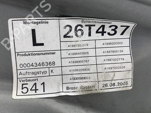 Used Front left window mechanism Front left window mechanism MERCEDES-BENZ A-CLASS (W169) A 180 CDI (169.007, 169.307) (109 hp) 22850846 22850846