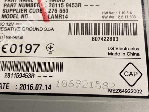 Radio RENAULT MEGANE IV Hatchback (B9A/M/N_) 1.6 TCe 205 (B9MV) | BP26683887E6 