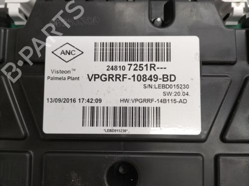 Instrument cluster RENAULT CLIO IV (BH_) 1.5 dCi 75 | BP22862012C47 