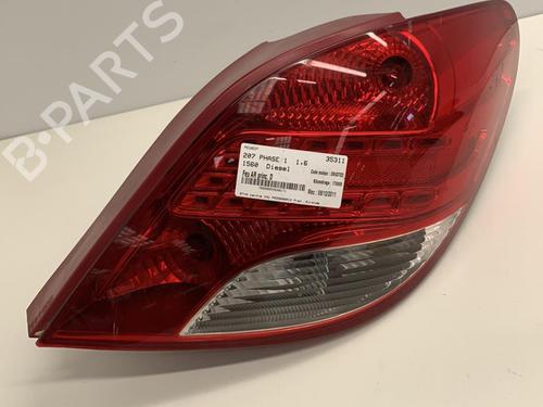 Used Right taillight PEUGEOT 207 (WA_, WC_) 1.6 HDi (92 hp) 22853643