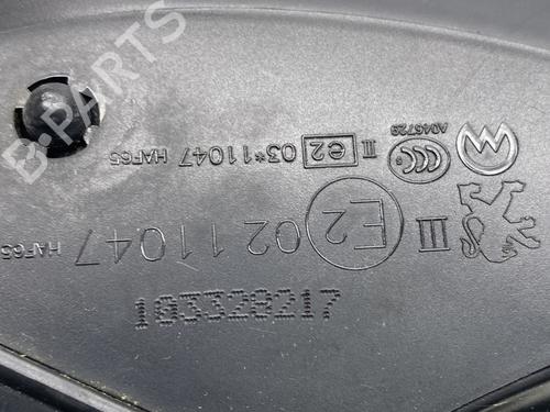 Right mirror PEUGEOT 208 I (CA_, CC_) 1.6 HDi | BP24657528C27