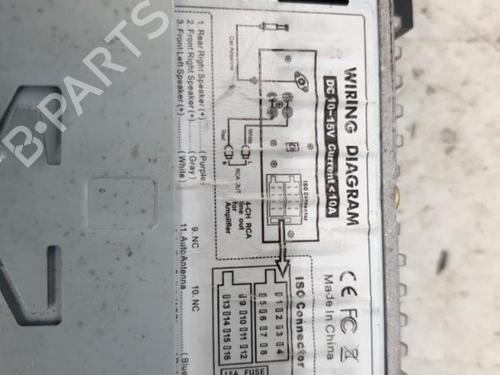 Used Radio RENAULT RAPID Box Body/MPV (F40_, G40_) 1.6 D (F404) (55 hp) 25843064