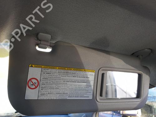 Used Right sun visor Right sun visor TOYOTA YARIS (_P9_) 1.4 D-4D (NLP90_, NLP90R) (90 hp) 33631440 33631440
